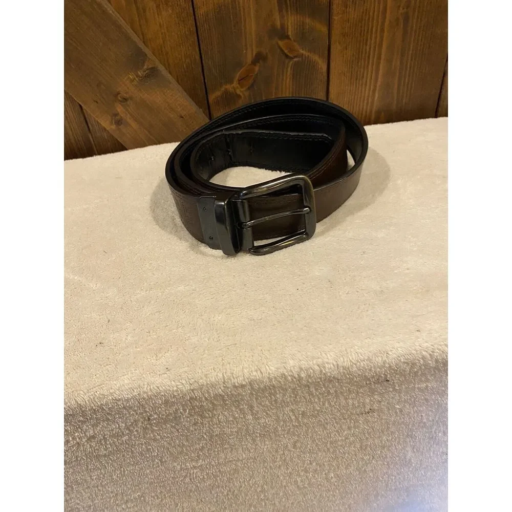 LEVI'S Reversible Casual Men's Belt Leather Brown/Black sz 44‎
